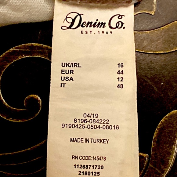 Denim Co. Blue Denim Midi Jean Skirt with Belt Size 12 - Picture 9 of 13